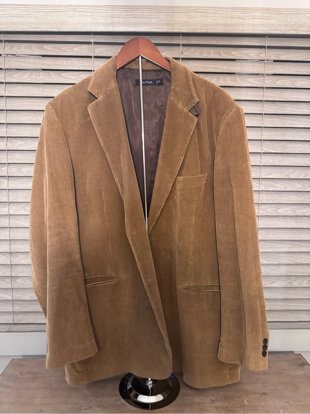 Nautica Mens Brown Corduroy Sport Coat Blazer